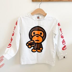 Bape (A Bathing Ape) kids long sleeve, authentic, LIKE NEW, EUC
